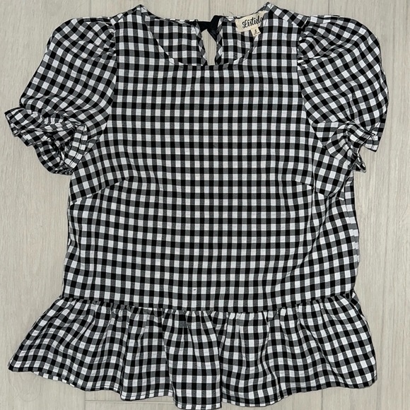 Buffalo Plaid Ruffled Top - Picture 1 of 4